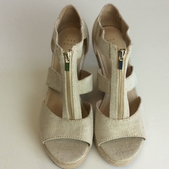 a new day Shoes A New Day Carrigan Front Zipper Espadrille Wedge